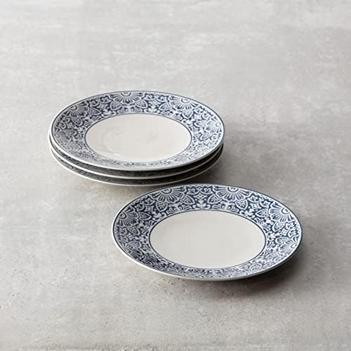 Fortessa Havana Vitrified China Coupe Rimless Plate 4 Pack, Blue, Dinner Plate, 10.75 Inche - Image 2