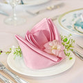 FOLINS&HOME Pink Cloth Napkins Set of 20, Decorative 17x17 Inch Napkins by FOLINSHOME