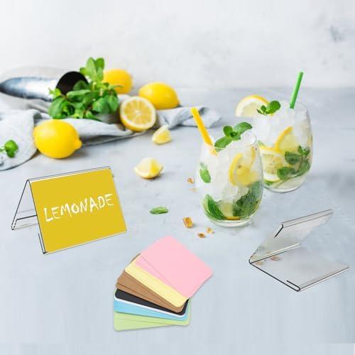 10 PCS Acrylic Table Tent Signs with 20 PCS Cards, Coffee & Tea Beverage Display Set, for Party Buffet Restaurant Banquet Wedding Indoor Outdoor - Image 7