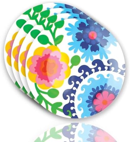 French Bull Plates - 4 Piece Set - 11 inch Melamine Dinner Plate Set - Melamine Dinnerware for Indoor and Outdoor - Sus by FrenchBull