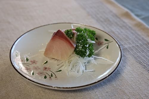 Ceramic Appetizer/Dinner Plates, 8 Inch Round Serving Plates (4, Pink Sakura) - Image 2