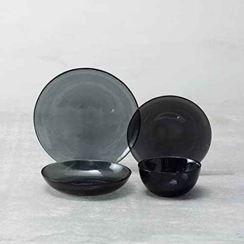 Fortessa Los Cabos Glass Dinnerware Collection, Cereal Salad Fruit Bowl (Set of 4), 6 Inch/ 21 Ounce, Shadow - Image 3