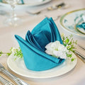 FOLINS&HOME Teal Cloth Napkins Set of 6, Decorative 17x17 Inch Napkins by FOLINSHOME