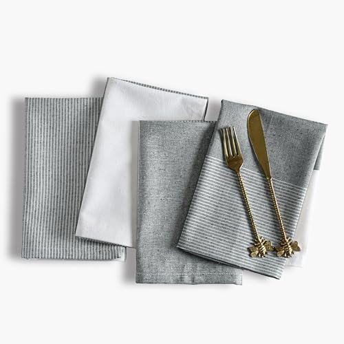 Dark Olive Cotton Cloth Napkins Set of 4, 18x18 Inch by Palisa