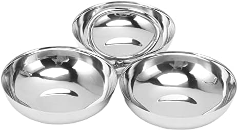 3-Compartment Snack Plate Stainless Steel Divided Serving Dish - Image 2
