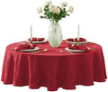 Newbridge Barcelona Damask Fabric Tablecloth, 70 Inch Round, Red – No Iron, Soil Resistant Table Cover for Dining, Parties and Holidays by HomeBargainsPlus