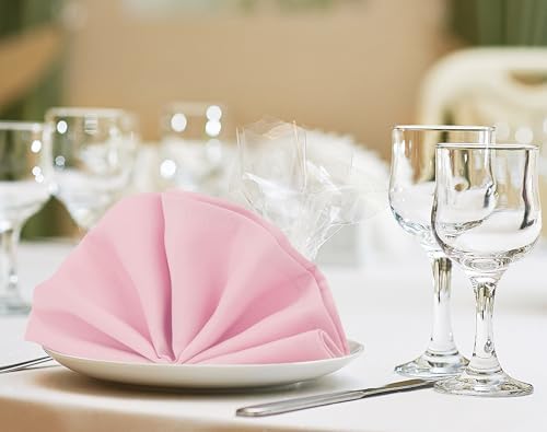 Utopia Home [24 Pack, Pink] Cloth Napkins 17x17 Inches, 100% Polyester - Image 5