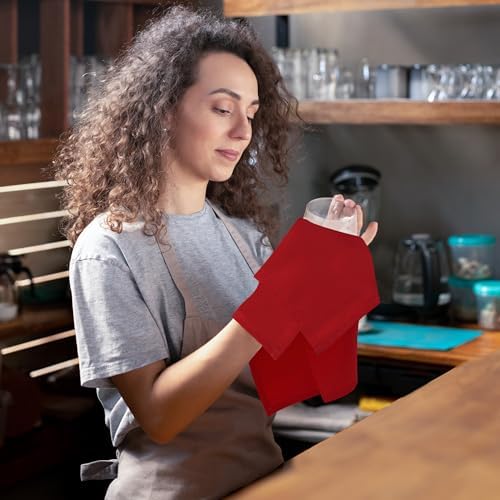 Utopia Home [24 Pack, Red] Cloth Napkins 17x17 Inches, 100% Polyester - Image 6