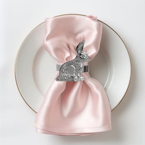 COTTON CRAFT Easter Bunny Napkin Ring - Set of 8 Metal Napkin Rings - Image 5