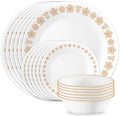 Corelle Butterfly Gold 18-Piece Round Dinnerware Set, Service for 6 by Corelle
