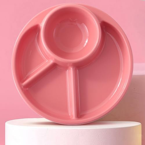 Unbreakable Divided Plates for Adults Portion Control Plates Set of 2 Round Plastic Dinner Plate 9 Inch for Camping Outdoor or Every Day Use - Image 6