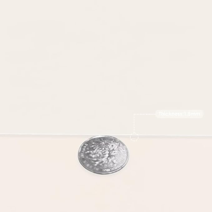Leather Table Cover,1.8mm Thick,12x90 Inch Desk Cover,Dresser Cover Top,Dresser Protector Top,Dresser Cover,End Table Cover.(White+White,12x90)