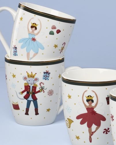 Lenox Nutcracker Ballet Christmas Porcelain Mug Set for 4, 13oz - Image 3