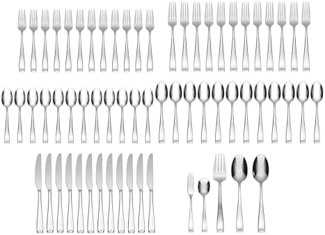Oneida Moda 65-Piece 18/10 Silverware Set for 12, Flatware - Image 2