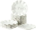 18 Pieces 6 Inch Porcelain Dessert Plates, Wavy Rim, White by TAMAYKIM