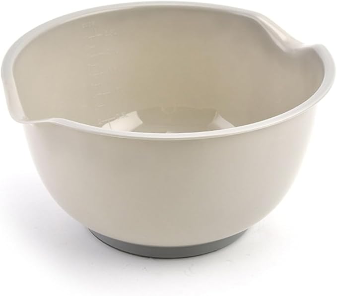BESPORTBLE 3pcs Mixing Bowls Set for Kitchen Multi-Function Stackable Salad and Noodle Bowls Sturdy Food-Grade Plastic for Daily Use and Entertaining Random Color