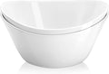 Yedio Salad Bowls Set, 40 Ounces Porcelain Serving Bowls for Kitchen, Large White Bowls for Soup, Oatmeal, Pasta, Snacks, Set of 2, Microwave Dishwasher Safe