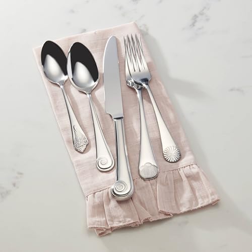 Reed & Barton Seashell 5Pc Flatware Place Setting, 5 Piece, Silver - Image 4