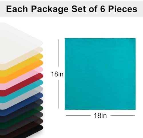 Hiasan Cloth Napkins Set of 6, 18 x 18 Inch, Turquoise - Image 5