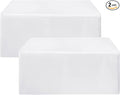 HolidayIdeas 2 Pack Fitted Tableclothes - 60 x 30 Inch - White Rectangle Tablecloths for 5 Foot Tables, Fabric Table Cover Protector for Parties, Holiday Dinner, Wedding, Trade Show