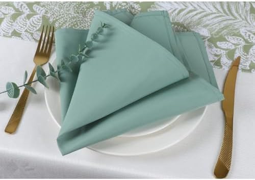 Cloth Napkins Set of 8,18x18 inch,Dinner Napkins Made of 100% Microfiber,Washable, Iron Free,Soft,Wrinkless,Easy to Fold(sage) - Image 6