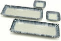 Japanese Sushi Plate Set for 2, Rectangular Plates with Soy Sauce Dishes by ProductofGifuJapan