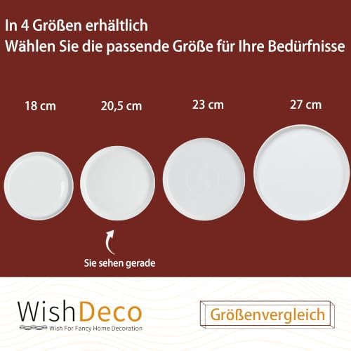 WishDeco White Salad Plates Set of 6, Porcelain Dessert Plates 8 Inch - Image 4