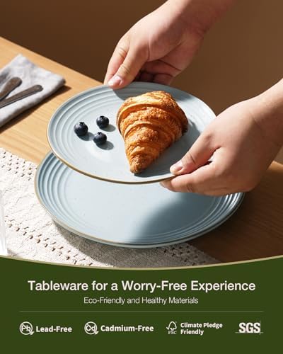 Famiware Jupiter Stoneware Dinnerware Sets with Pasta Bowls, Dishes for 4 - Image 3