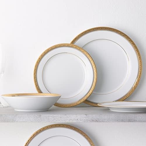 Noritake Crestwood Gold 12-Piece Dinnerware Set, Service for 4 - Image 3