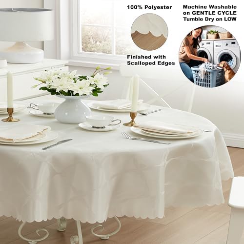 Newbridge Holiday Ribbons Bows Ivory 60 x 84 Oval Tablecloth - Image 4
