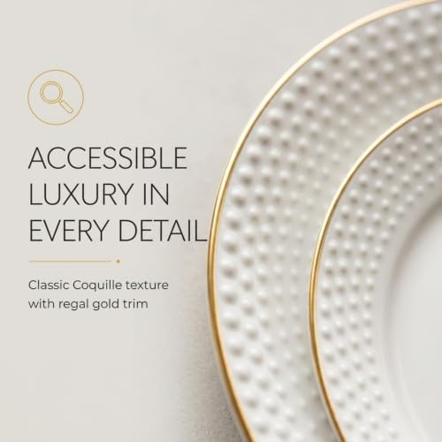 Godinger Dinnerware Set, Gold Rimmed 18-Piece Set - Service for 6 - Image 4