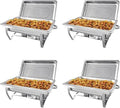 4 Pack 8QT Chafing Dishes for Buffet Chafing Dish Buffet Set by PRIJESSE