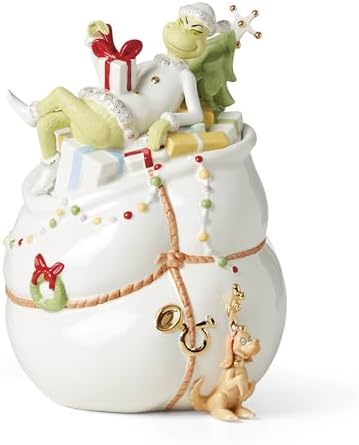 Lenox Merry Grinchmas Christmas Cookie Jar by Lenox