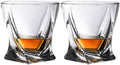 Crystal Whiskey Glass Set of 2 - Old Fashioned Bourbon Glasses, Perfect for Scotch and Cocktails (Style 2,2pcs)