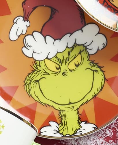 Lenox Grinchmas Christmas Tidbit Plates, Dessert Plate Set for 4 - Image 4
