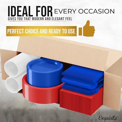 Exquisite 350 Pcs Patriotic Plates and Napkins Party Supplies Plate Sets - Image 4
