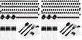 Supernal 120pack Pre Rolled Black Plastic Silverware Set Disposable (Pack of 2) by supernal