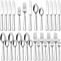 Stapava 20 Piece Silverware Set, Food-Grade Stainless Steel Flatware Sets for 4 Mirror Polished Cutlery Utensil Sets Include Dinner Knives Spoons and Forks Set Dishwasher Safe for Home Restaurant by StapavaSilverwareSet