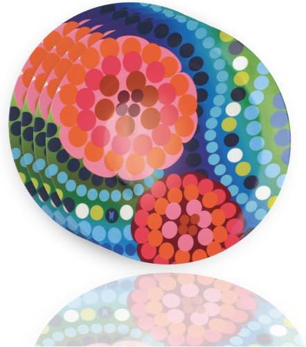 French Bull Plates - 4 Piece Set - 11 inch Melamine Dinner Plate Set - Melamine Dinnerware for Indoor and Outdoor - Bindi, 11" (Pack of 6) by FrenchBull