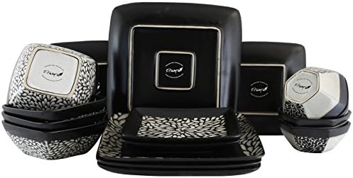 Elama's Desert Bloom 16 Piece Stoneware Dinnerware Set - Image 4