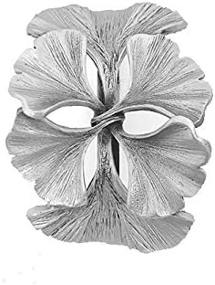 Ginkgo Leaf Napkin Rings Set of 4 Brushed Pewter Made in USA