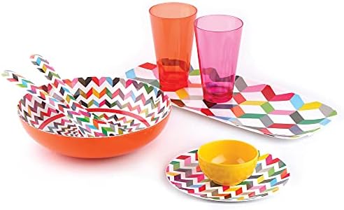 French Bull Plates - 4 Piece Set - 9 inch Melamine Salad Plates Set of 4 - Melamine Dinnerware for Indoor and Outdoor - Ziggy - Image 4