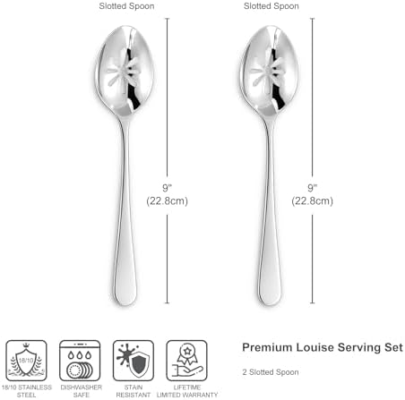 KEAWELL Premium Louise 9-Inch Slotted Serving Spoon (Slotted Spoon) - Image 2