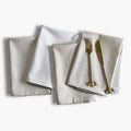 Beige Cotton Cloth Napkins Set of 4, 18x18 Inch by Palisa
