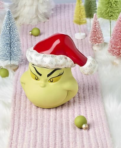 Lenox Dr. Seuss Grinch Christmas Candy Jar with Lid - Image 3
