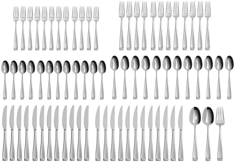 Oneida Moda 75-Piece 18/10 Silverware Set for 12, Flatware - Image 2