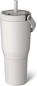 BrüMate Resa 35oz 100% Leakproof Travel Tumbler with Handle & Straw | Flexible SoftSip Straw | Silicone Sleeve for Durability | Stainless Steel | Cup Holder & Travel Friendly Water Bottle | (Dune)