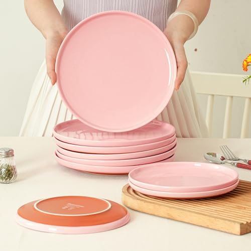 10.25-Inch Dinner Plates, Set of 4, Pink - Image 4