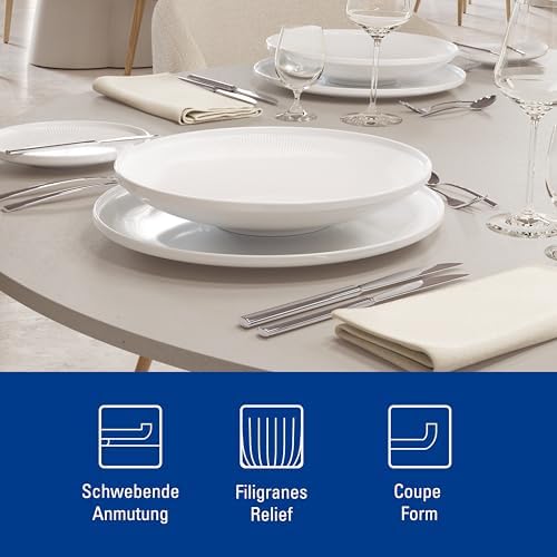 Villeroy & Boch Afina Gourmet Serving Plate, Premium Porcelain, Made in Germany, Dishwasher and Microwave Safe, 12.5 x 12.5 x1.25 in, Stackable, Rich, Creamy White - Image 6