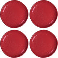 UP Twinkle Dust Melamine Round Dessert Plates, Small Serving Plates, Christmas Decorations, for Appetizer, Snacks, and Side Dishes, Red, 6 Inch, Set of 4 by UPware